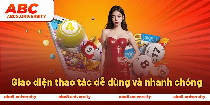 Giao diện thao tác dễ dùng và nhanh chóng Giao diện thao tác dễ dùng và nhanh chóng