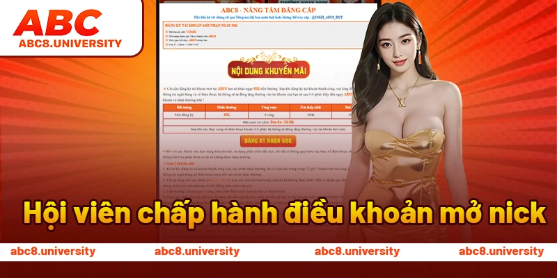Hội viên chấp hàng điều khoản mở nick Hội viên chấp hàng điều khoản mở nick